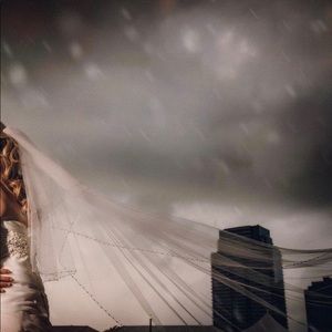Designer Cathedral beaded wedding veil